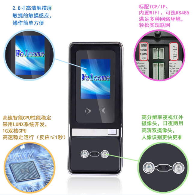 廣州真地人臉識別門禁一體機G-M515優勢介紹